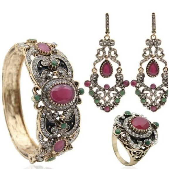 Turkish Vintage Looking Dangle Earing for Women,NEW,Ethnic,Wedding,HandmadeGift - Picture 5 of 5